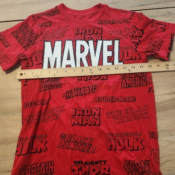 Marvel Spider-Man Captain America Iron-Man T-Shirt Youth Size L (10-12) EUC - Picture 5 of 6